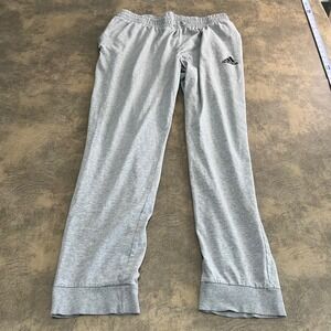 Adidas Jogger Pants Mens XLT Grey French Terry Tapered *MISSINGSTRING*